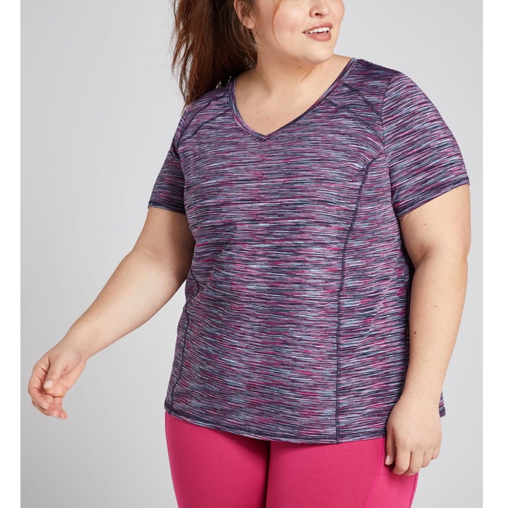 WICKING ACTIVE TEE - SPACEDYE